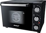 Steba Mini Backofen mit 19 L Innenraum, Ober- und Unterhitze, 3 Einschubebenen, Doppel-Glastür, inkl. Backblech, Krümelblech, Grillrost, KB M19