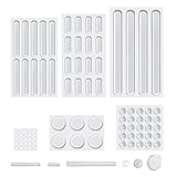 Vicloon Elastikpuffer,86 Stück Silikon Schutzpuffer Möbelpuffer,transparente Türpuffer,Lärm Dämpfung Pads für Tür Schubladen, Schränke, Notebook(6 Formen)