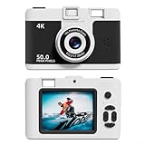 Hasaller Digitalkameras Tragbare Mini Kleine Fotokamera Kompakte Vlogging-Kamera mit 50MP 2,4 Zoll LCD Display 16X Zoom 180 Grad Flip Screen Integriertes Fülllicht WiFi USB 3.0 TF Kartenspeicher