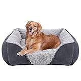 JOEJOY Hundebett Mittelgroße Hunde, Hundekorb Waschbar, Flauschig HundeköRbchen, rutschfest Hundebetten, PlüSch Hundesofa für Hunde und Katzen, 76×61×23 cm