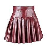 Rock Damen Lang Mädchen Schwarz Röcke Frauen Hoher Taille Mini Skirt Faltenrock Plisseerock Minirock