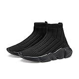 Hetios Laufschuhe für Mädchen, hohe Absätze, Sportschuhe für Kinder (Kleinkind/Kleinkind/großes Kind), 056 All Black, 6.5 Big Kid