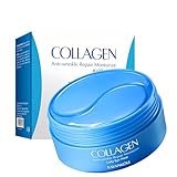 60 Pcs Collagen Augenpads Anti Aging - Eye Pads zur Hydratation, Hyaluronsäure Eye Pads Gegen Augenringe Tränensäcke Falten Puffiness