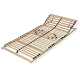 Sleepneo Lattenrost 90x200, Kopfteil verstellbar, Ergonomischer 7 Zonen Lattenrost, Buchenholz, 28 Latten, Lattenrahmen, Federholzrahmen, Selbstmontage, hohe Traglast bis 140Kg