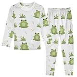 Vozoza Pyjama-Set, langärmeliges Oberteil mit Hose, Baumwolle, weich, 2-teiliges Pyjama-Set, Mehrfarbig, 8 Jahre
