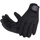POENVFPO 2 Mm Neopren-Tauchhandschuhe, Thermische rutschfeste Surf-, Flexible Passform, Kaltwasserbeständig, Zum Schnorcheln, Kajakfahren, Rafting, Speerfischen (L)