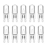 Halogen Leuchtmittel G9 40W 230V, 2700K Warmweiß 480lm Dimmbar, G9 Klar Halogen Steckbirnen für Wandlampe, Leuchter, Stehlampe, 10 Stück