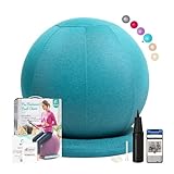 ENOVI ProfiBalance Gymnastikball mit Abdeckung, Pezziball, Sitzball Büro, 75CM, AB