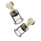 SXOVO Nippel Sucker Nippelsauger Brustwarzensauger für Frau Extra Stark Paar Set Transparent Klitoris Sauger 2 Stück (Mittel Φ3.1CM)