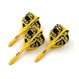 CUESOUL ROST Personalisierte integrierte Dartpfeile Schäfte und Darts Flights Medium, 3er Set Schädel Pattern (CSAK-5KL9-L)