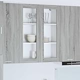 Qnhdfrt Riga Hängeschrank Graues Sonoma 80x31x100 cm Holzwerkstoff mit 2 Türen, Modernes Design, Reichlich Stauraum, Langlebig für Küche, Flur, Wohnzimmer