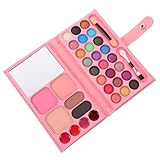 HAPINARY 33 Make-up-Palette schminkpalette for Farben Lidschatten Set Make-up-Lidschatten klein Make-up-Set Lidschattenpfanne Mädchen-Make-up-Pfanne Leder Rosy
