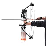 Pfeil und Bogen Set Erwachsene, Compoundbogen-Set, Jagdbogen-Set, Compoundbogen-Pfeil-Set für Outdoor-Wettbewerbe, Jagd, Bogenschießen Ziel Training