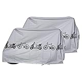 VARUN Set 2 Stück Fahrradabdeckung Fahrradregenabdeckung Nylon wasserdichte Anti-Staub Regen UV Schutz Hochleistungs Staubabdeckung für Mountainbikes (Grau) (Grau)