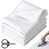Omsscun 90cm x 4m Bügelvlies, Volumenvlies zum Aufbügeln Leichtes Gewicht (30g/m²), Volumenvlies zum Nähen, Aufbügelbarer Einlagestoff für Bügelfalten, Nähhandwerk, Verstärkte Bekleidung (Weiß)