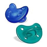 Chicco PhysioForma Silikon-Schnuller 16-36 Monate, weiches und sanftes Schnuller-Set, unterstützt die physiologische Atmung und fördert die richtige Entwicklung des Mundes, hellblau