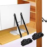 HOTUT TV Kippsicherung, 2 Stück Kippsicherung Möbel, Einstellbar Kippsicherung Fernseher für Haustiere und Kindersicherheit, mit Schrauben, Möbel Gurte Kindersicherheit