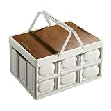 Eladcncmc Tragbarer, faltbarer Aufbewahrungskorb für Camping, faltbar, stabiler Organizer für Reisen und Outdoor-Aktivitäten