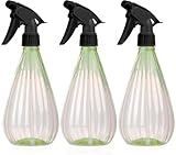 3 Stücke Sprühflaschen 600 ml, Wassersprühflaschen, Friseursprühflaschen, Pflanzensprühflasche, Kunststoff Zerstäuber Sprüher Flaschen für Hausreinigung, Garten, Pflanzen, Blumen, Haare