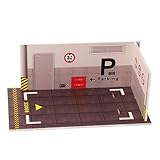 Spielzeugauto-Parkszene, 1/32 Maßstab Auto-Display, Druckguss-Autozubehör, Auto-Modell-Parkplatz, Spielzeug-Auto-Display-Garage, Automobile-Modell-Display für Zuhause, Bücherregal, Schreibtisch