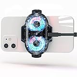 Handy-Kühler, Handy-Kühler für iPhone mit LED-Temperaturanzeige/Dual-Lüfter/RGB 6,7–8,8 cm iOS/Halbleiter-Kühlkörper (nur für iOS)