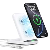 Induktive Ladestation 15W Wireless Charger Stand für Galaxy S24 Ultra/S24/S23/S22/S21 FE/S20/Z Flip6,Google Pixel 9 Pro/8/8 Pro/7/6,Qi Ladestation iphone Handy Kabelloses Ladegerät für iPhone 16/15/14