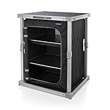 Campart Campingschrank/ Campingküche Bordeaux – mit 3 Ablagefächer und innovativem Klappmechanismus, CU-0724, Anthrazit