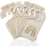 8 Stück Baby Größentrenner aus Holz,Babykleidung Kleiderschrankteiler,Babykleidung Trenner 50-92, Schrankteiler für Babykleidung,für Neugeborenen Kleinkinderkleidung