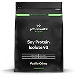 Soja Protein 90 Isolat | Vanillecreme | 100% Vegan, aus nachhaltigen Anbau | Fettarm, ohne Zuckerzusatz | Glutenfrei | THE PROTEIN WORKS | 2kg