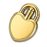 FUNNYBSG Zigarettenanzünder Kreatives Herzförmiges Schloss Gasfeuerzeug Winddicht Aufblasbar Butangas Flamme Metall Zigarettenanzünder Geschenk Geeignet for Geschenke for Männer (Color : Gold Ice)