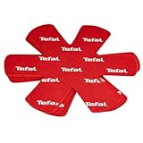 Tefal Ingenio 4er Set Pfannenschoner Filz Ø 38cm, Pfannenschutz zum Trennen und Schützen von Pfannen und Töpfen, Schutz vor unnötigen Kratzern, Ergänzung zu Ingenio Topf und Pfannensets, rot, K22030