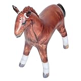 JOINPAYA Realistisches Aufblasbares Pferdemodell Tierdekoration für Kindergeburtstag Outdoor Deko Lebensecht Gestaltetes Tier Robustes Material als Fotorequisite und Lernspielzeug