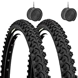 Fahrradreifen für Mountainbike, 26 x 1,95 Zoll (50-559), 2 Reifen für Fahrrad + 2 Schläuche, MTB-Reifen 26 Zoll