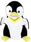 Bauer Spielwaren 'Theatrello' Handspielpuppe Pinguin: Stoff-Puppe aus softem Plüsch, schwarz-weiss/gelb, für Puppentheater und Lernspiele (11837)