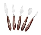 Westcott E-40200 00 Malspachtelset, 5-teilig, rostfreier Stahl, braun/silber