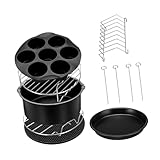 Yardwe 1 Satz Teiliges Set für Heißluftfritteuse Grill Kuchen und Pizzateller Zubehör für BBQ und Kochpartys Praktische für Vielfältige Gerichte