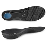 riemot Orthopädische Einlegesohlen Fersensporn Einlagen Komfort Herren Einlegesohlen Arbeitsschuhe Hohe Arch Support Schuheinlagen für Plattfüße,Plantarfasziitis,Fußschmerz Schwarz Gr.43