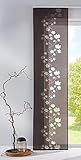 Gardinenbox Moderner Flächenvorhang Schiebegardine Leaf aus hochwertigem Ausbrenner-Stoff mit Klettband, 245x60 (HxB), Braun, 85610