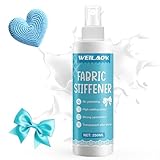 WEILAOK Textilverstärker, Textilhärter -Spray, Textilversteifer Transparent, Fabric Stiffener für Baumwolle, Textilversteifer zum Versteifen von Stoffen, Kleidung, Wolle, Leder, Papier Usw-250ML