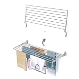 Foxydry Fold Wäscheständer für die Wand, vertikaler Wäscheständer für den Innen- und Außenbereich aus Aluminium und Stahl 116x50x57 cm (1x 116 cm, Grau (Grey))
