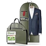 FiRiO® 1 x Premium Kleidersack kurz - BIS 50% DICKERES MATERIAL - Suit Bag, Garment Bag für Anzug, Hemd & Co - Faltbare Kleiderhülle für Reise & Aufbewahrung - Anzugtasche für Herren - Größe: 100x60cm