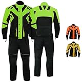 German Wear Motorradkombi Herren 2-teiler mit Protektoren Motorradanzug Textilien Motorradjacke & Motorradhose motorrad kleidung Grün - 50
