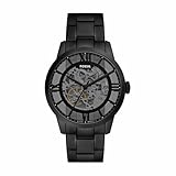 Fossil Herren Uhr Townsman 44 MM Schwarzer Edelstahl, ME3269
