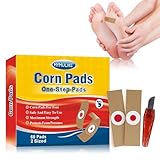 Hühneraugen Pflaster, MYMULIKE 60pcs Corn Removal Pads, 2-Größe Entferner Hühneraugen für Füße, 30 Large Size und 30 Small Size Fußpflege Hartnäckige Hühneraugen Entfernen Fußsohle