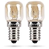 HEITECH Backofenlampe 2er Pack 15W E14 - Backofen Glühbirne hitzebeständig bis 300 Grad für Backofen, Grillöfen, Mikrowelle - Backofen Lampe mit T22 Kapsel, 75 Lumen & 2600K