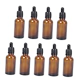 BESTYASH 9Packung Nachfüllbare Leere Bernstein Glasflasche mit Tropfer Aromatherapie Ätherische Öle Parfüm und DIY Mischungen Reisegröße
