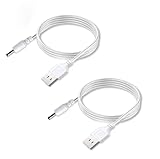 Panlouting 2 Pack | USB zu DC 3,5 x 1,35 mm 5V Stromkabel Ladekabel | 100cm | Für USB LED Lichtstreifen, Taschenlampen, Tischlampen, Ventilatoren, Uhren, Lautsprecher