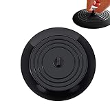 JeoPoom Ablassstopfen, Silikon Badewannenstopfen, Abflussabdeckung für Küche Badezimmer, Passend für Alle Abflussrohre, für Dusche, Badewanne, Küche Spüle(Schwarz)