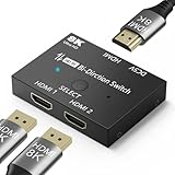 HDMI Switch 2.1 8K Splitter Bi-Directional 8K@60Hz 4K@120Hz Converter 48Gbps High Speed Transmission Splitter for Xbox PS4/5 Monitors