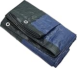 C.A.O. Planen aus Polyethylen, gewebt, beschichtet, 2 Seiten, Länge 3 m, Breite 2 m, Dunkelgrün/Blau